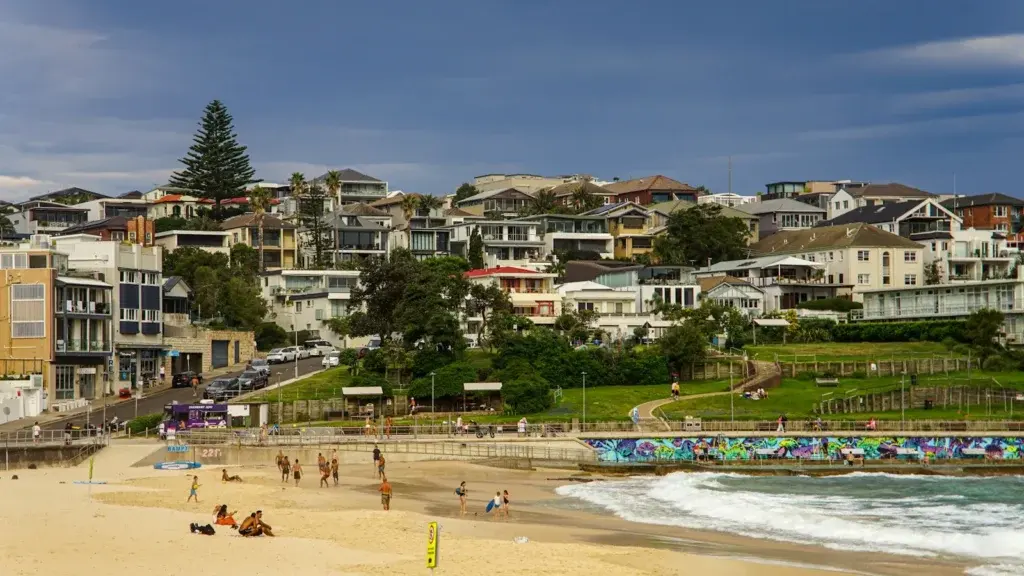 Beachfront homes above Bondi Beach in Sydney’s Eastern Suburbs