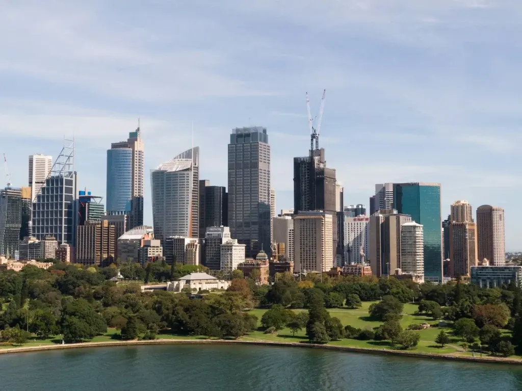Sydney CBD office towers on a clear day